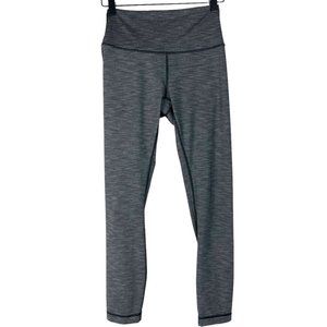 Lululemon Athletica Women's Wunder Under Crop Leggings in Heathered Gray Size 2